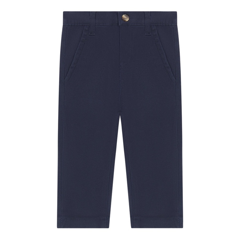 Andy and Evan Baby Boy Navy Blue Formal Twill Pants
